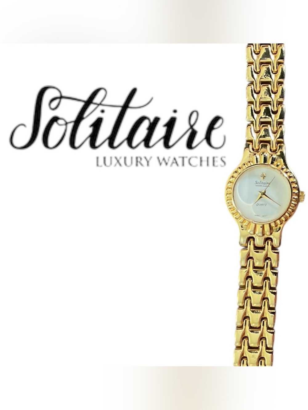 🧡Solitaire Women's Gold Luxury Watch